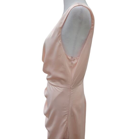 NEW Lulus Dreaming of Elegance Pink Satin One-Shoulder Maxi Dress - Size M - Picture 9 of 16